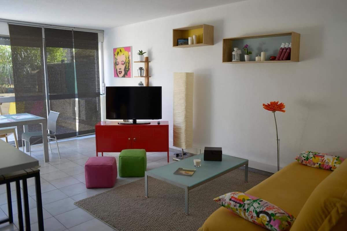 Apartamento F3 climatisé-terrasse 30 m2- Parking-Antigone Montpellier Exterior foto
